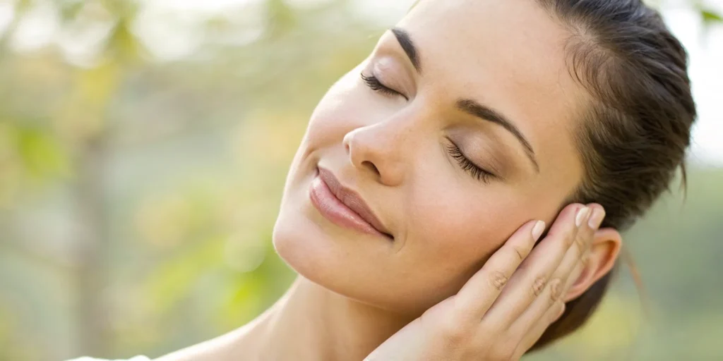 Smooth, youthful skin achieved with stem cell therapy.